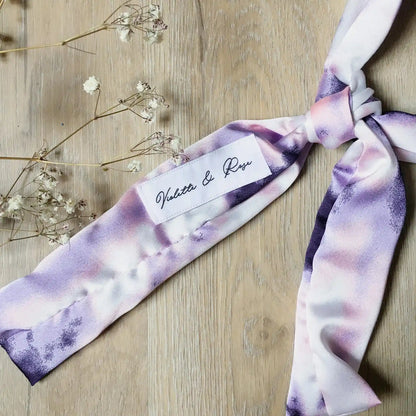 Bandeau en satin tie&dye Thylane - Violette & Rose - Accessoires pour cheveux