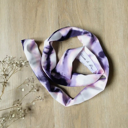 Bandeau en satin tie&dye Thylane - Violette & Rose - Accessoires pour cheveux