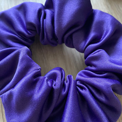 Chouchou en satin violet Sabrina - Violette & Rose - Accessoires pour cheveux