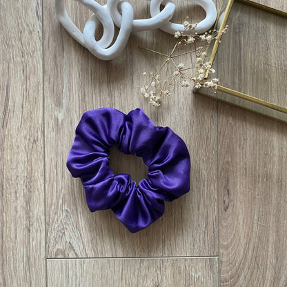 Chouchou en satin violet Sabrina - Violette & Rose - Accessoires pour cheveux