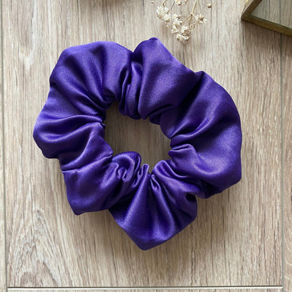 Chouchou en satin violet Sabrina - Violette & Rose - Accessoires pour cheveux